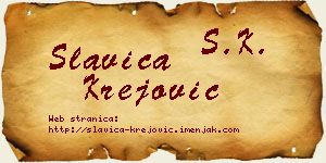 Slavica Krejović vizit kartica